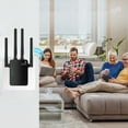 thumbnail image 1 of Amplificador de señal WiFi Dual Band 1200Mbps con puerto Ethernet, Tecnología más reciente de 2024, negro, 1 of 6
