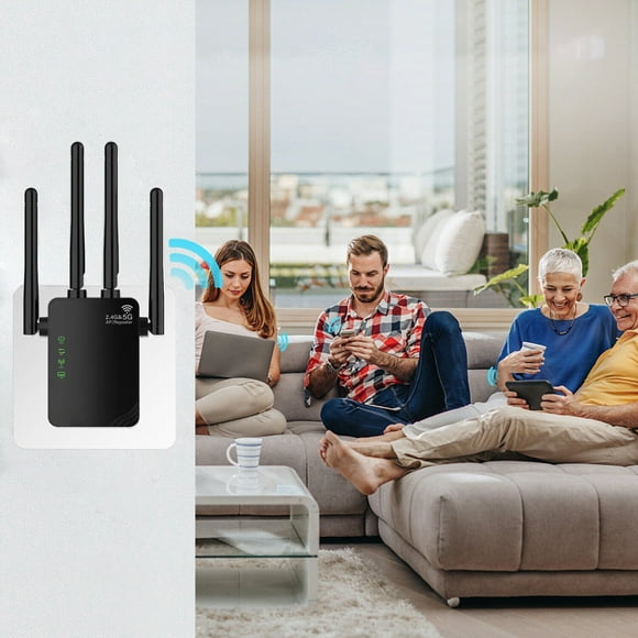 Kcavykas Computer, Office Supplies 1200mbps Wifi Extender Signal Booster The Newest Generation Dual Supporting 5g/2.4g Long Range Amplifier with Ethernet Port Access Point