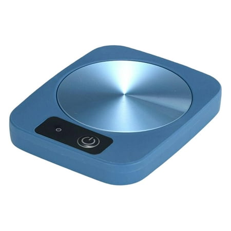 

Electric Control Coffee Warmer Drinks Milk Heating Tray Thermal Coasters Warmer Coaster for Tea Desk Home blue