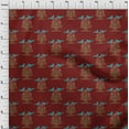 thumbnail image 3 of oneOone Cotton Flex Fabric Bird & Tree Block Print Fabric By The Yard 40 Inch Wide, 3 of 4