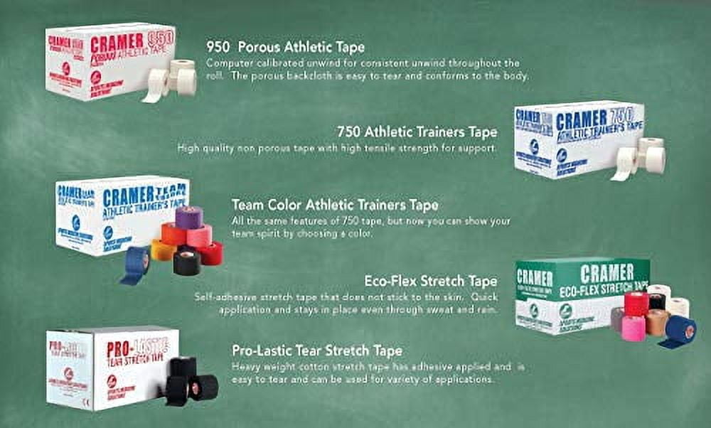 Cramer 950 Premium Athletic Tape, White, 18 Rolls, 0.75" x 10 yds