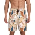 thumbnail image 1 of Balery Tropical Beach Sea Shell Pantalones cortos de pijama de punto de algodón para hombre con cinturilla y bolsillos-Medium, 1 of 6