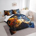 thumbnail image 3 of Homewish Safari Bird 7-Piece Bedding Comforter Set,Western Fanstay King Bedding Sets,Gorange Blue Black Bed Sheets For Men Women,Ultra Soft Home Decor Reversible, 3 of 8