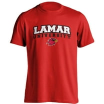 Lamar University Cardinals Classic Arch with Mascot Short Sleeve T-Shirt