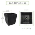 thumbnail image 4 of Tierra Verde 12" x 13" Sonata Square Planter In Slate, Made from recycled materials, 4 of 5