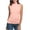 Pink, variant on Vivianyo HD Women's Turtleneck Side Ruched Sleeveless Slim Tank Top, Soft Stretchy Layering Camisole Vest, Women's Pink, Sizes S-5XL