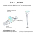 thumbnail image 6 of Oval Ethiopian Opal Solitaire Ring with Diamond for Women - 0.9 Ct - AAA Grade, 14K White Gold, US 7.00, 6 of 10