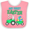 thumbnail image 3 of Inktastic My First Easter Bunny and Tractor Boys or Girls Baby Bib, 3 of 4