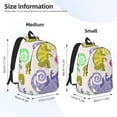 thumbnail image 3 of Naloa Cute Chameleons Canvas Backpack for Men Women Rucksack Casual Travel Daypack College Tote Satchel Bookbag for Teens-Medium, 3 of 7