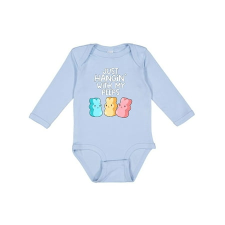 

Inktastic Easter Hangin with My Peeps! Gift Baby Boy or Baby Girl Long Sleeve Bodysuit