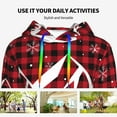 thumbnail image 4 of Cauagu Christmas Buffalo Plaid for Women's Hooded Sweatshirts Pullover Hoodie for Women Fall Workout Sweat Long Sleeve Preppy Sweatshirts-Small, 4 of 7