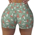 thumbnail image 2 of Honeii Retro Hippie Groovy Mushroom Print Women's Workout Shorts, Gym Shorts for Active Wear, Sports Shorts,Women's Running Shorts,Quick Dry Athletic Shorts-Medium, 2 of 8