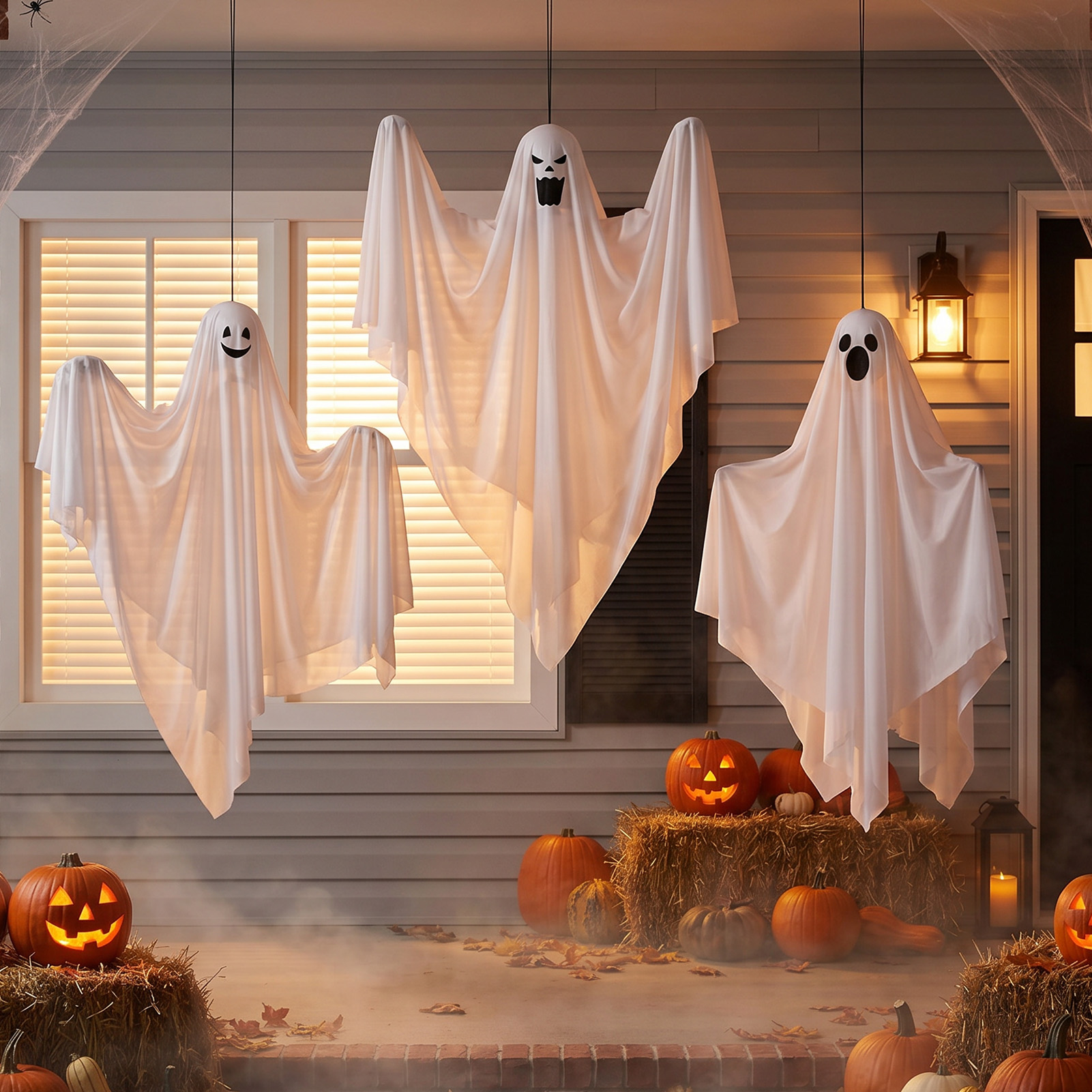 Ayieyill 3-Pack Cute Hanging Ghost Decorations photo 7