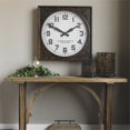 thumbnail image 4 of Uttermost Entrepôt Fer MDF Horloge Murale avec Gril en Rouille Marbrée Brun/blanc, 4 of 5