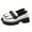 White, variant on Fesfesfes British Style Small Faux-Leather Shoes For Women 2023 Spring New Thick-Soled Platform Loafers Retro Foolproof Shoes Tall Boots 4.5(35)