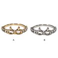 thumbnail image 4 of Guardurnaity Anillo de diamantes de imitación Elegante Detalle de diamantes de imitación Bowknot Anillos Regalo de boda Ropa, zapatos y accesorios Miscelánea Dorado, 4 of 6