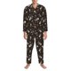 thumbnail image 3 of Fotbe Pirate Skulls Pijama de Hombre con Estampado de Manga Larga, Conjunto de 2 Piezas, Ropa de Dormir Suave y Cómoda con Bolsillos-XX-Large, 3 of 7