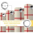 thumbnail image 6 of Yellow Buffalo Plaid Blackout Curtains for Bedroom/Living Room, Thermal Insulated Kitchen Curtains, Red Lines Grid Pattern Vintage Grommet Darkening Window Treatment Drapes 27.5"x39"x2, 6 of 8