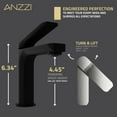 thumbnail image 5 of ANZZI Single Handle Single Hole Bathroom Faucet With Pop-up Drain in Matte Black & Brushed Nickel, 5 of 8