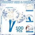 thumbnail image 4 of Wedding Fans Roowest 101 unidades para invitados con letrero de mesa azul, 4 of 7