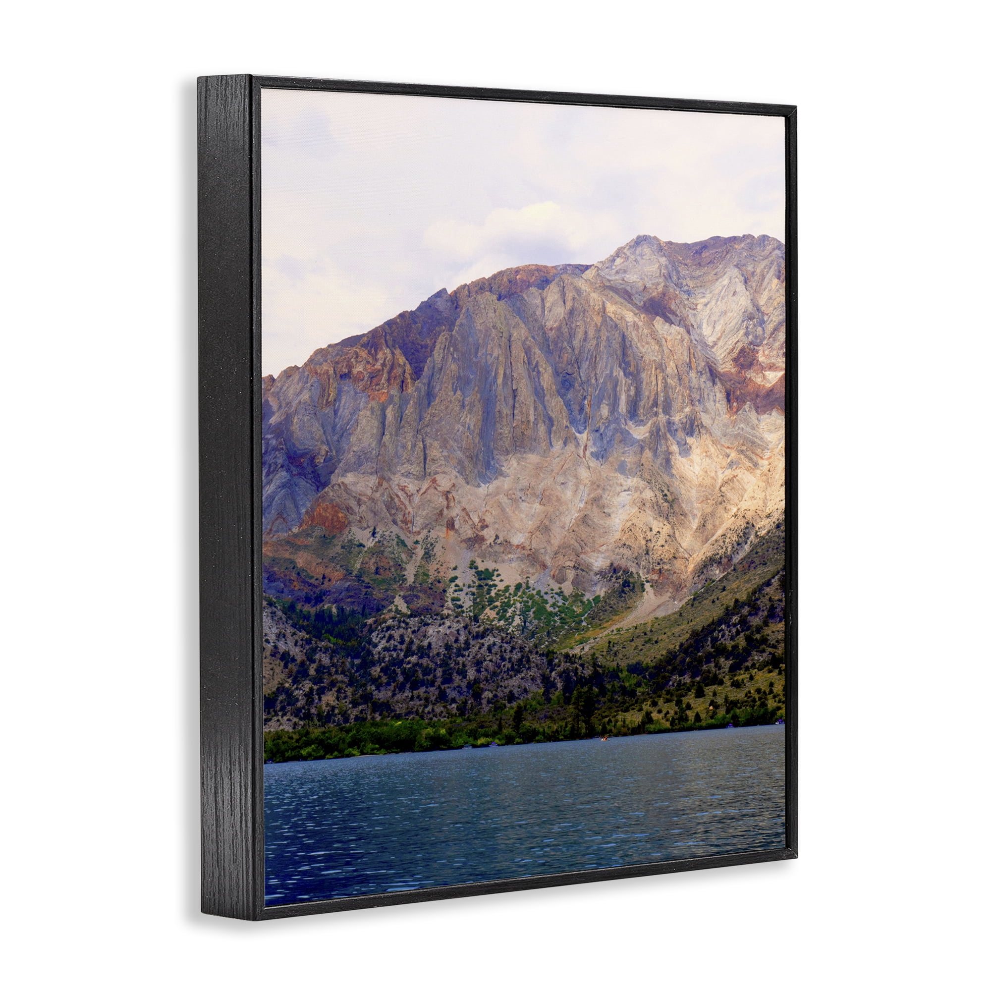 Stupell Industries Serene Lake Beneath Mountains Black Framed Giclee Art, design by Gemma Bardot