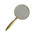 thumbnail image 1 of Espejo de mano de estilo retro, espejo de tocador decorativo de mano, espejo cosmético de forma ovalada, espejos de maquillaje con asa para mujeres y Dorado Macarena Espejo de mano, 1 of 8