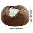 1pc Chair Cover Large Circular SoftFluffy Comfortable Velvet Sofa Cover