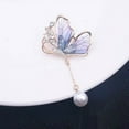 thumbnail image 4 of Contemporary Butterfly Pin Alloy Pearls Embellishment for Fashion Ensembles, 4 of 11