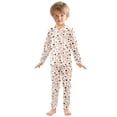 thumbnail image 7 of Pajama Hand Drawn Bow and Heart-shaped Cute Comfortable Cotton Two-piece Pajama Set, 7 of 7