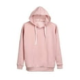 thumbnail image 2 of Chandail à Capuche Automne Hiver pour Femmes Manches Longues Couleur Unie Ample, 2 of 7