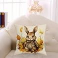 thumbnail image 4 of Darzheoy Spring Bunny Throw Pillow Covers 18x18 inch Rabbit Spring Decorative Pillows Case Soft Cushion Covers for Couch Sofa Patio Garden Spring Decor, 4 of 6