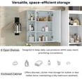 thumbnail image 5 of Christopher Knight Home 26" Bathroom Wall Cabinet with Mirror, Adjustable Shelves and Door, White, 5 of 9