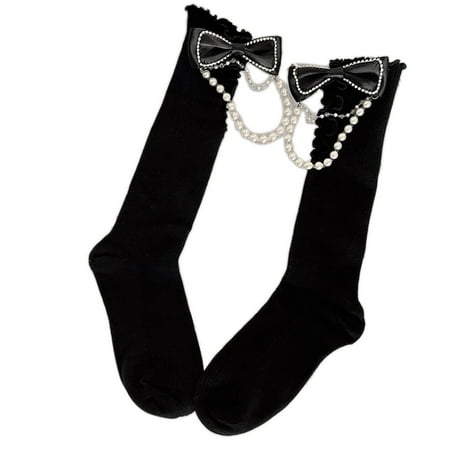 

1 Pair Sexy Long Socks Women s Knee High Socks Japanese Sweet Y2K Bow Stockings