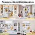 thumbnail image 6 of Cartoon Bee Kitchen Curtains 96 Inch Length, Country Vintage Branches Greyish Wooden Grain Grommet Top Bedroom Living Room Curtains, Light Filtering Cafe Curtain Drapes 2 Panels Set 104''x96'', 6 of 9
