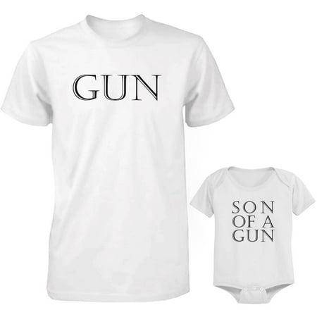 

Gun Dad and Baby Matching Shirt and Bodysuit