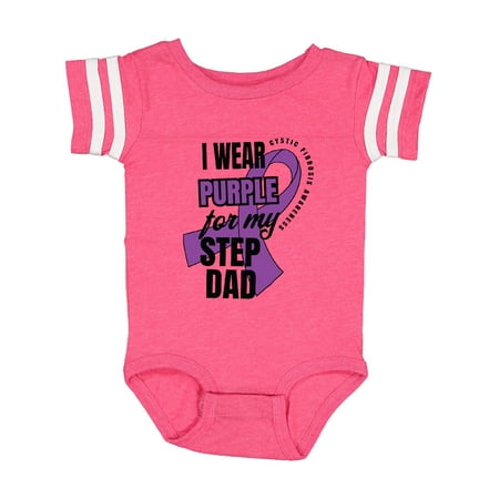 

Inktastic I Wear Purple For My Step Dad Cystic Fibrosis Awareness Gift Baby Boy or Baby Girl Bodysuit