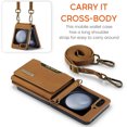 thumbnail image 5 of Dteck for Samsung Galaxy Z Flip5 5G Magnetic Case, Retro PU Leather Wallet Case Detachable with Trifold Wallet Cash Slot Credit Cards Holder Pocket, purple, 5 of 8