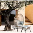 thumbnail image 2 of Modern European Design, Double Occupancy - 400 Lbs Capacity, Non-fading Cushion Fabric - Outdoor Patio Relax - Durable All-weather Wicker, 2 of 7