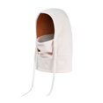 thumbnail image 2 of Naierhg Kids Hat Scarf Set Solid Color Drawstring Winter Warm Headgear Thickened Velvet Lining Soft Hat Scarf Winter Accessories White, 2 of 8