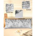 thumbnail image 6 of Eucalyptus Grey Body Pillow Cover, Pillowcase Protectors with Zipper, Breathable Decorative Throw Pillow Case Cover, Farmhouse Leaves Summer Spring Leaf Pillow Shams for Couch Sofa 20x60Inch, 6 of 8