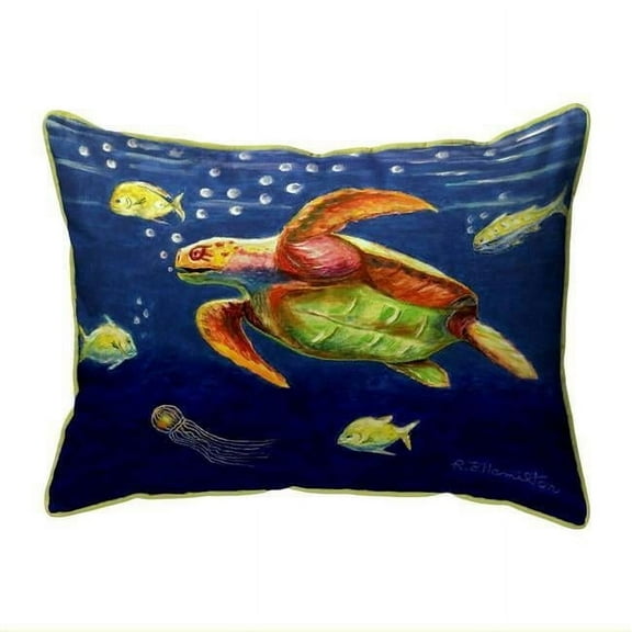 Betsy Drake HJ1168 16 x 20 in. Sea Turtle Indoor & Outdoor Pillow, Large