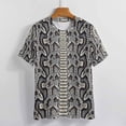 thumbnail image 3 of Snake Skin Texture Print Women's T-Shirt Short Sleeve T Shirts Tops Tee Ladies Loose T, 3 of 6