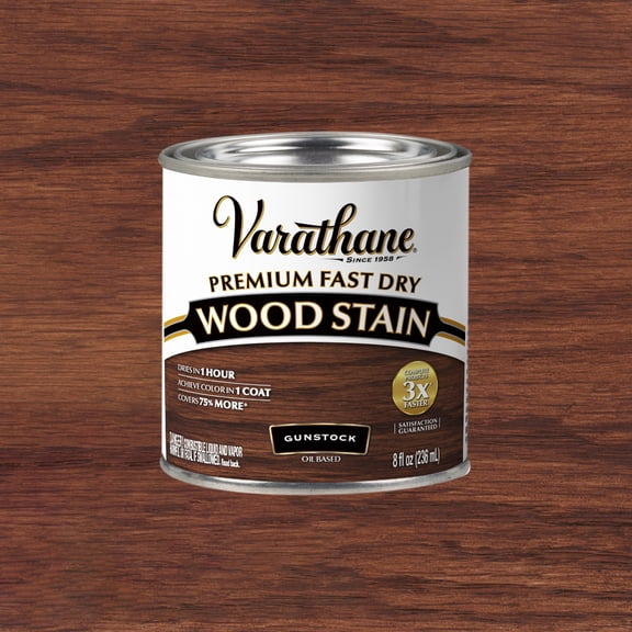 Gunstock, Varathane Premium Fast Dry Wood Stain-262026, 8 fl oz