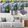 thumbnail image 4 of Designart "Blue Blooms Of Hydrangea Ocean-Inspired Petals" Hydrangea Metal Art Living Room, 4 of 5