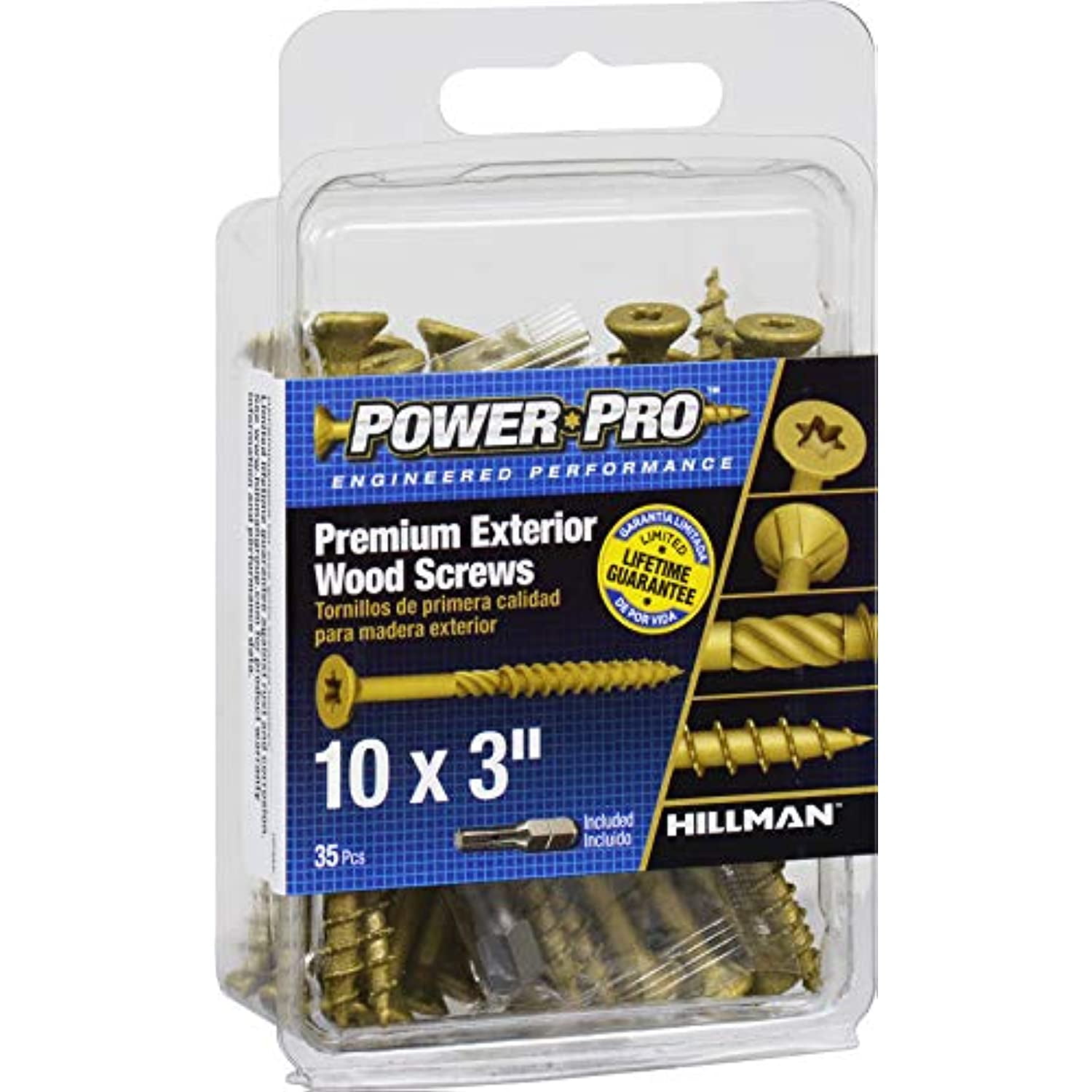 Hillman Fasteners 42484 No. 10 x 3 in. Ceramic Coat Wood Screws- Bronze Colored