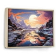 thumbnail image 2 of Designart "Kawaii-Style Landscape In Alaska" Glacier Floater Framed Wall Art Prints, 2 of 5
