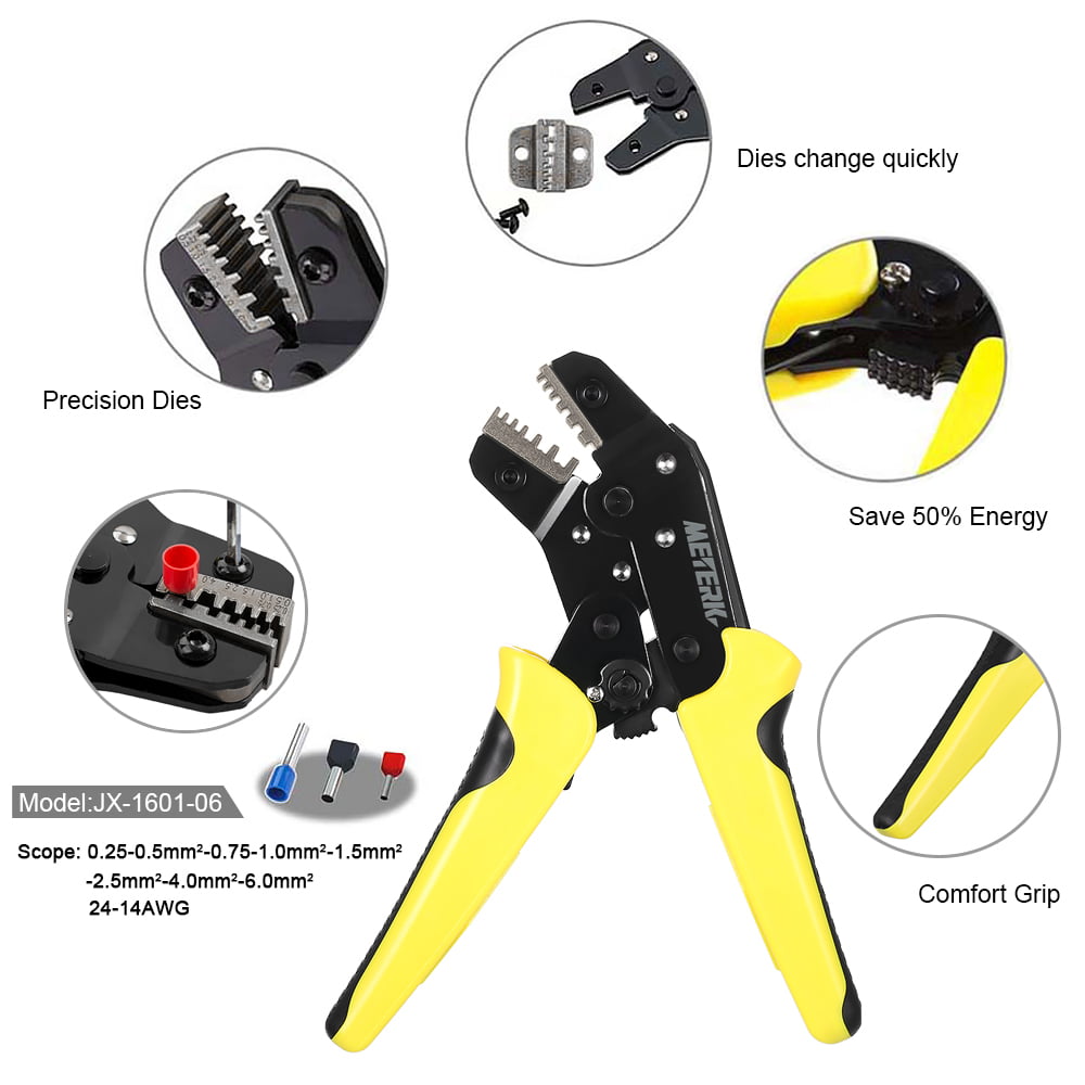 Mini Ferrule Tool Crimper plier For Crimping Cable End-Sleeve 0.25-2.5mm² Set EH 