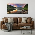 thumbnail image 2 of FCCUYE 3 Pieces Canvas Print Wall Art Set Lake Sunset Landscape Modern Walls Decoration for Living Room Bedroom Office Reeds Birds Flying Shore Dusk Pictures Painting d Artwork - 12"x16"x3 Panels, 2 of 7