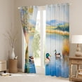 thumbnail image 3 of Homewish Mallard Duck Curtains Pack of 2 (42x84 Each) for Female Men Adults,Rustic Cottage Animal Curtains Blackout,Retro Vintage Bedroom Curtains,Breathable Home Decor, 3 of 6