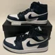 thumbnail image 3 of Ni - ke Air Jordan 1 Mid Armory Navy Men Size 8 New EU 41 (2022) 554724-411 White Black, 3 of 5
